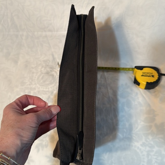 Hermes clutch bag, gray canvas - Picture 4 of 7